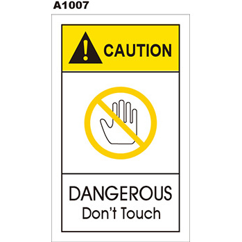 警告貼紙 A1007 警示貼紙 危險 請勿碰觸  [ 飛盟廣告 設計印刷 ]
