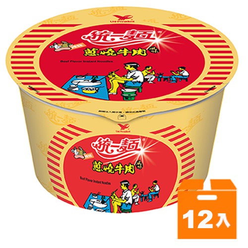 統一麵 蔥燒牛肉風味 90g (12碗入)/箱【康鄰超市】