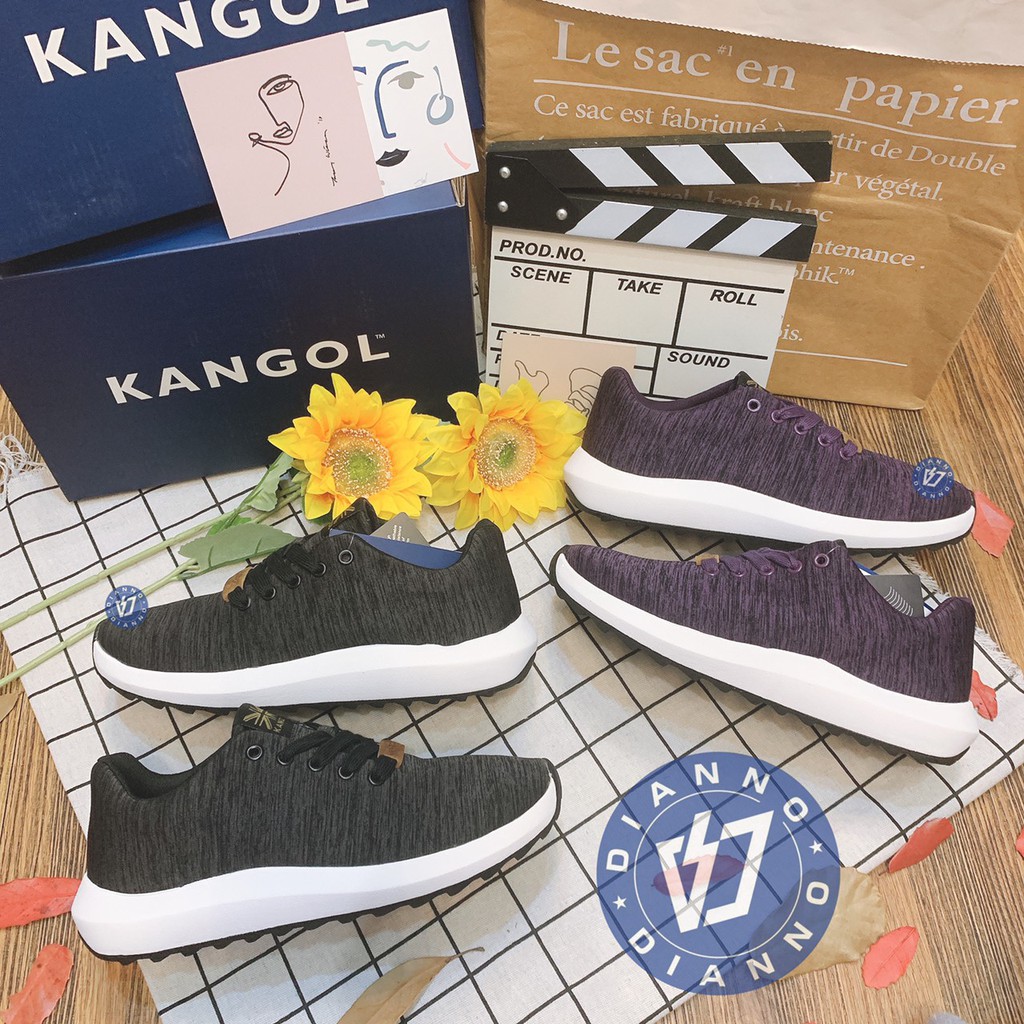 帝安諾-實體店面 Kangol 英國袋鼠 運動鞋 休閒鞋 氣墊 厚底 增高鞋 黑色 紫色 60222403-20/90