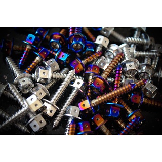 【炫富精品】"現貨"POSH M4 / M5白鐵螺絲 M5白鐵鐵板牙 白鐵/鍍鈦/彩鈦 車殼螺絲/內裝螺絲