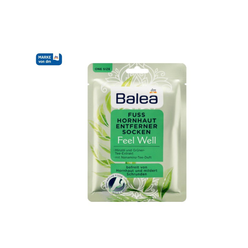 草Ba德國代購 Balea 芭樂雅 足部保養 薄荷油 去角質 腳膜 兩入 一組