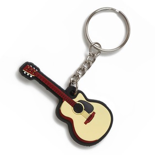 Musician Designer 橡膠迷你樂器吊飾 民謠吉他 吉他吊飾 木吉他 禮品 紀念品 鑰匙圈 MD