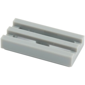 [樂磚庫] LEGO 2412 平滑板 特殊型 淺灰色 1x2 4211350
