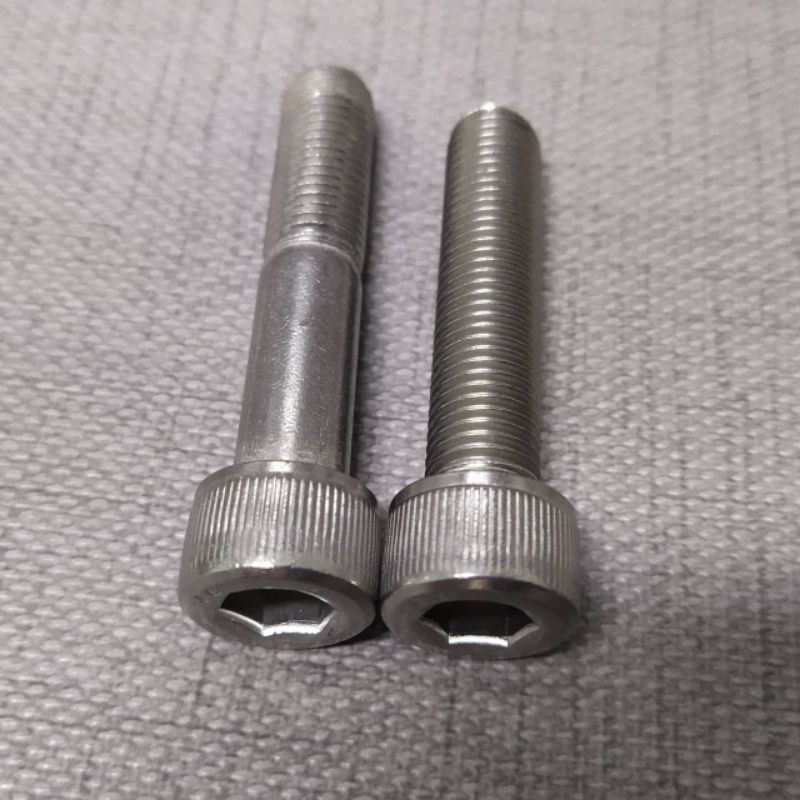 不銹鋼螺絲 細牙M10 p1.25長20mm~50mm 白鐵內六角螺絲