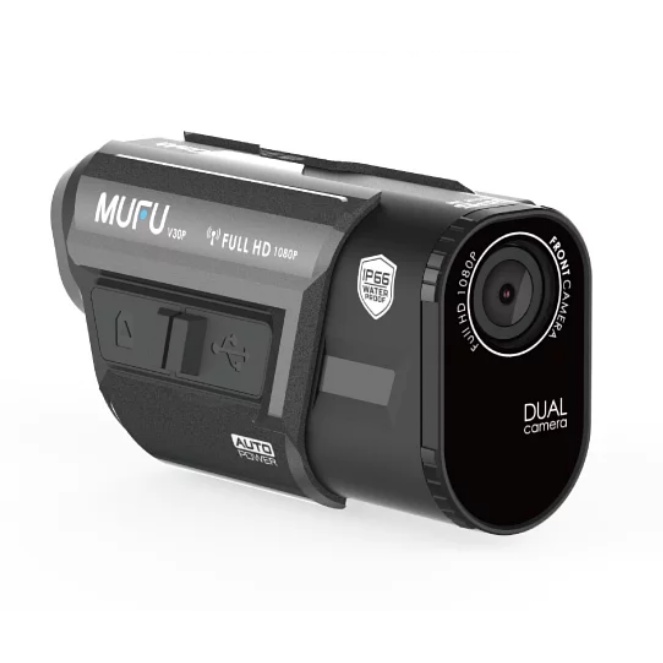 MUFU 機車行車記錄器 V30P好神機 前後雙錄鏡頭 1080P WIFI GPS 主機防水 贈64G記憶卡《比帽王》