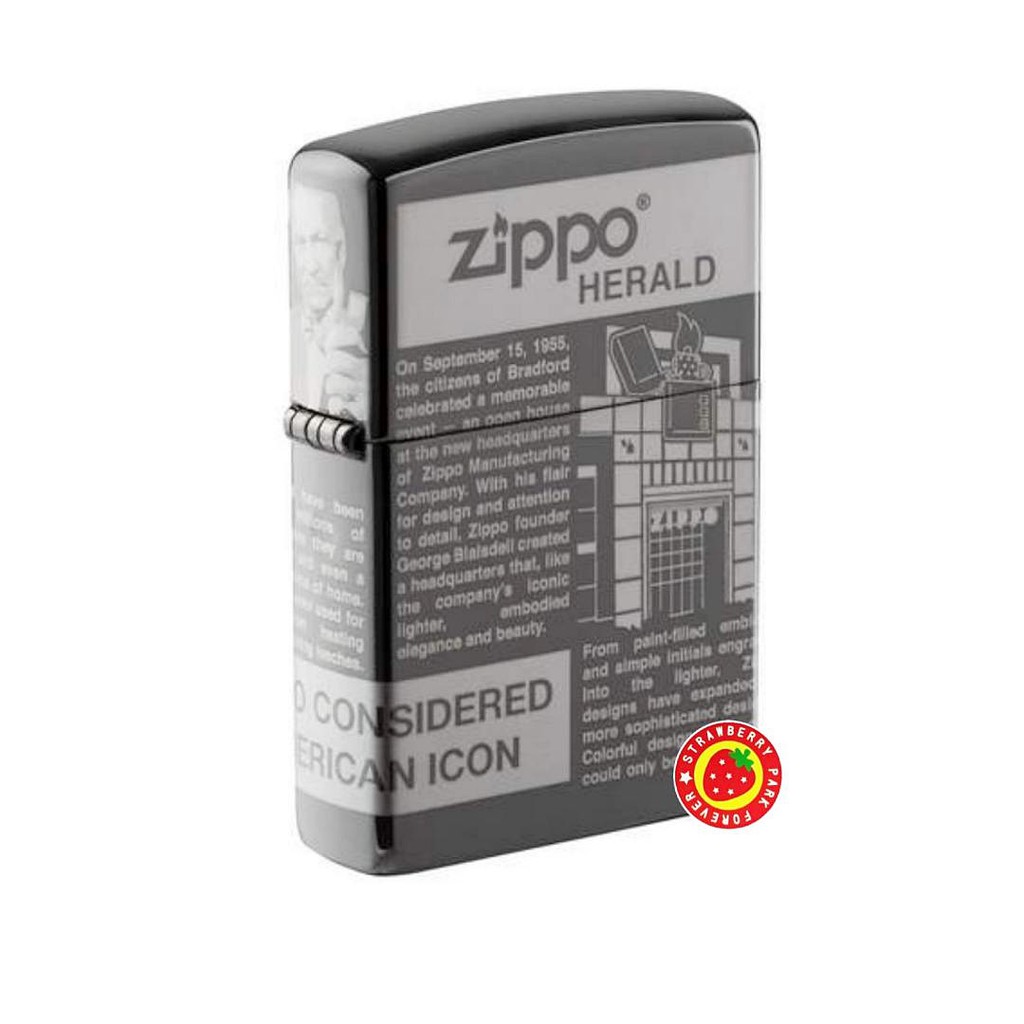 ✰草莓公園【Zippo㊣美國原裝進口 zippo 煤油 棉芯 打火石 懷爐 燃油 防風 打火機 復古新聞紙 售1600】