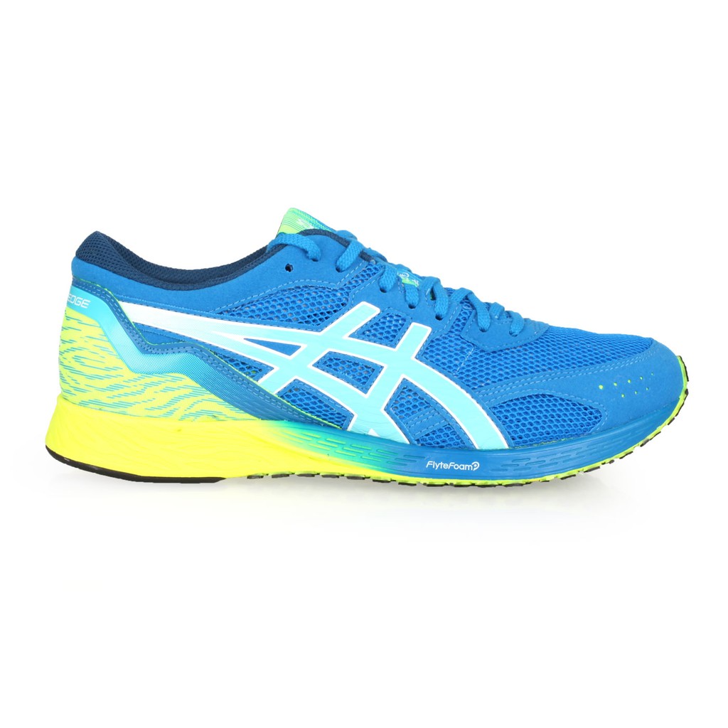 Asics Tartheredge 虎走男路跑鞋 慢跑亞瑟士寶藍螢光黃1011a544 400 蝦皮購物