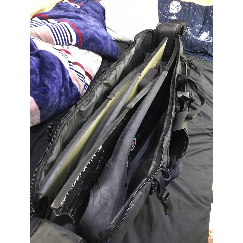 呆丸ㄟ海人 台灣現貨 雙槍袋可裝滑板蛙鞋防寒衣水母衣毛巾衣蛙鞋袋滑板袋 蝦皮購物
