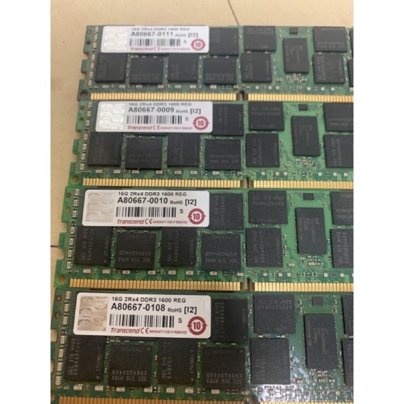 創見 DDR3 1600 16G ECC REG 記憶體 伺服器（2入一組）