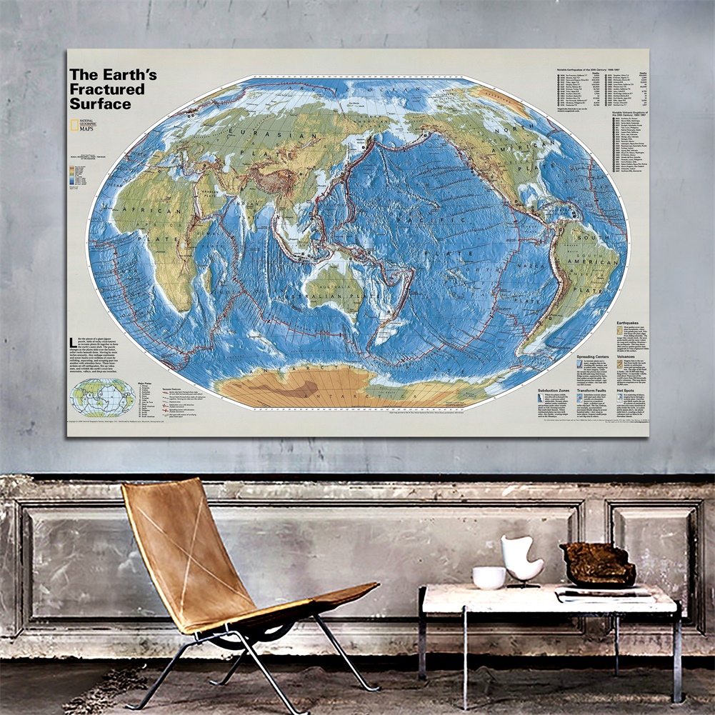 #GOOD# 世界地圖--大地圖海報背景布牆裝飾