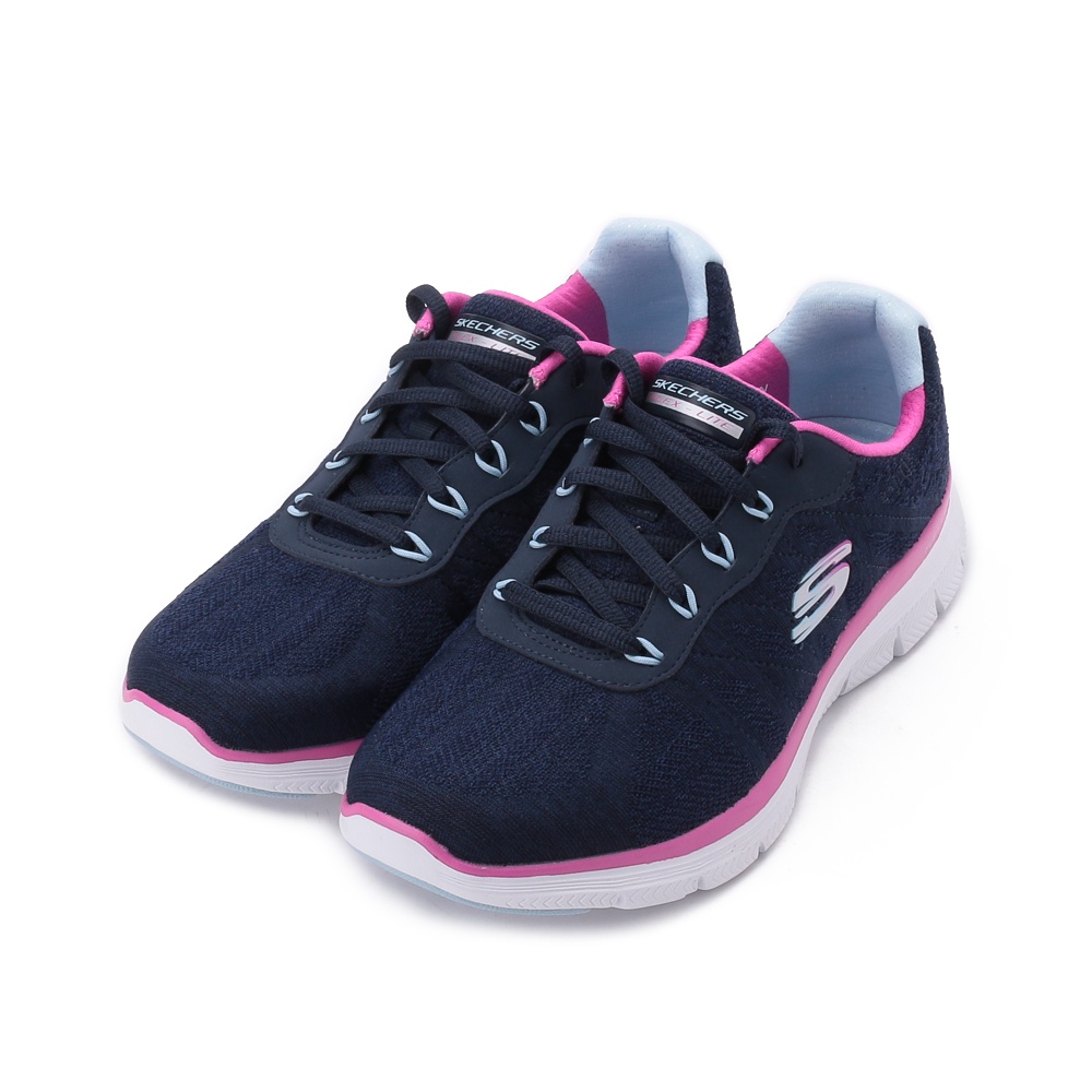 SKECHERS FLEX APPEAL 4.0 寬楦綁帶運動鞋 深藍 149570WNVPR 女鞋
