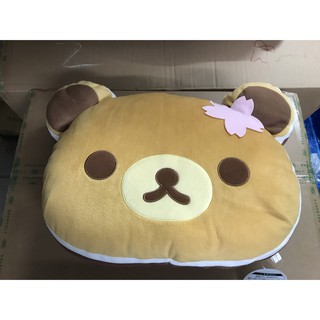 《潮流本舖》日本正版 Rilakkuma 正常色 懶熊 拉拉熊 大頭 懶懶熊 睡枕抱枕 靠枕 布偶 絨毛玩具