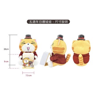 白爛貓五週年日曆娃娃（收尋白爛貓，糬糬，跩跩，那條魚，987動感樂園，白爛貓五週年，麻糬爸，蠟筆小新聯名）