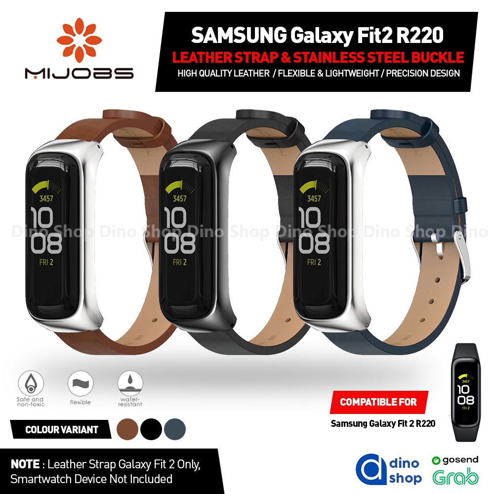 Mijobs 皮革腕帶皮革錶帶適用於三星 Galaxy Fit 2 R220 FIT2