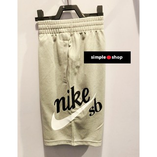 【Simple Shop】NIKE SB 運動短褲 SB 復古 LOGO 短褲 滑板短褲 灰色 CV4346-063