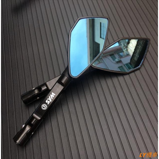 廠家直銷/適用 迪爵 JET SR 125 DRG 改裝鋁合金後視鏡電機桿端鏡 後視鏡 摩托車側鏡後照鏡