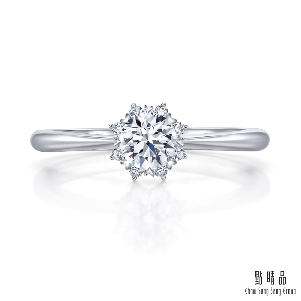 點睛品 Infini Love Diamond IGI證書 30分 純淨光環 鉑金鑽石戒指