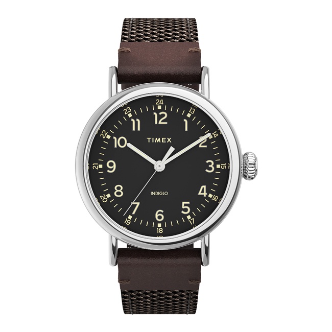 【TIMEX】天美時 復刻系列 個性手錶 (黑x咖 TXTW2U89600)