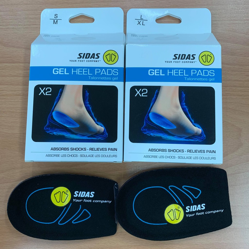 現貨!《典將體育》SIDAS GEL HEEL PADS 凝膠後跟墊 鞋墊 足跟墊 矽膠 抗菌表層 可重複使用