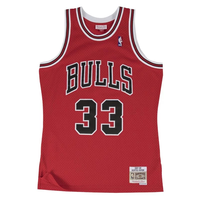 Mitchell &amp; Ness NBA 球迷版球衣 Scottie Pippen 97-98 ROAD 公牛 紅