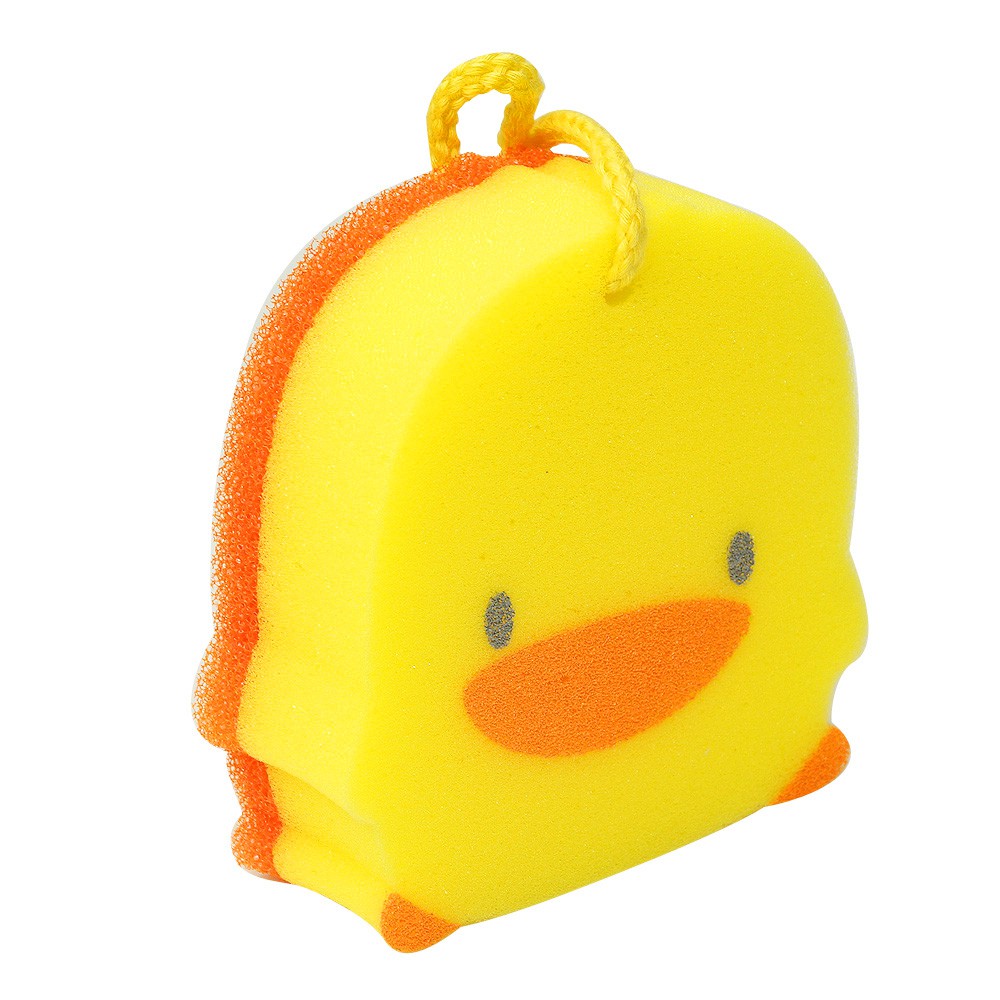 PIYOPIYO 黃色小鴨造型雙層沐浴海綿GT-88074 黃色小鴨洗澡海棉，娃娃購 婦嬰用品專賣店
