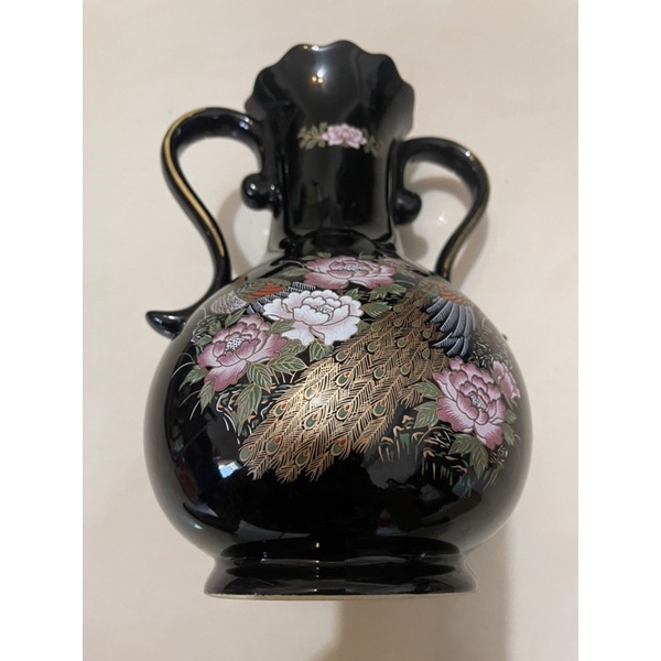 孔雀釉 龍野焼 花瓶 花入 松山雅英作 花瓶 孔雀釉 花瓶龍野市 松山雅英 孔雀焼 花瓶 作家物