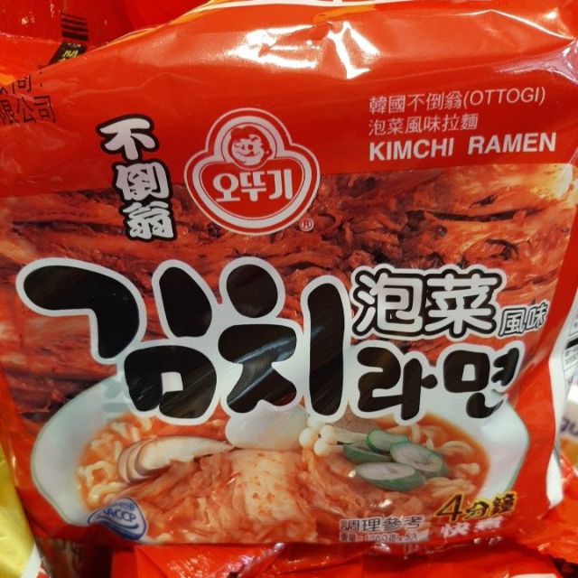 不倒翁 韓國 泡菜風味拉麵