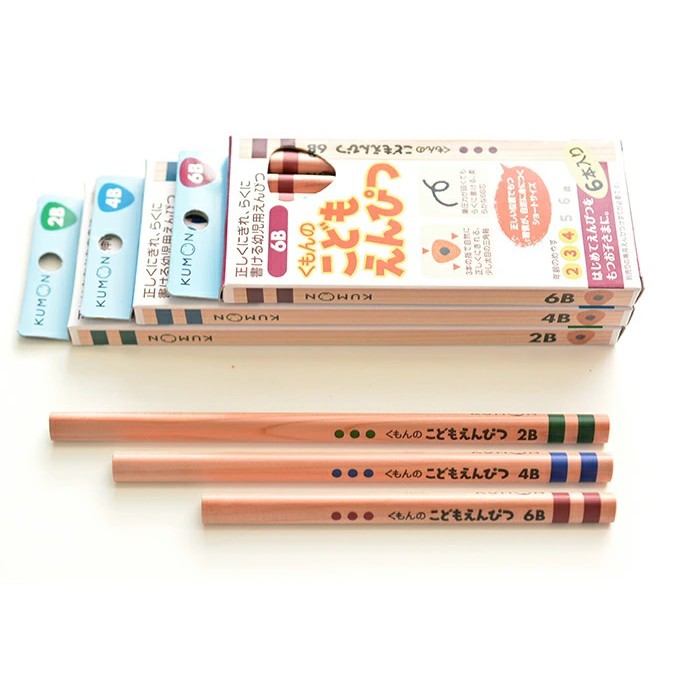 全款現貨 Kumon 公文功文三角鉛筆2b 4b 6b 三角彩色鉛筆共6色一盒6入日本境內正品開發票 蝦皮購物