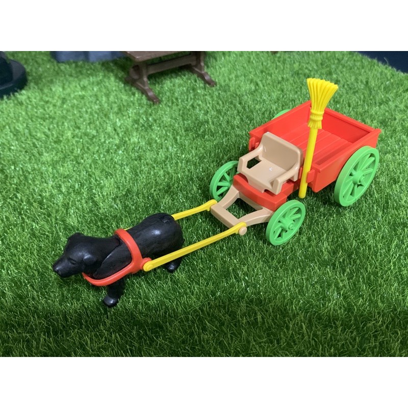 「玩具我最大」playmobil 摩比 絕版大黑狗拉車車