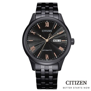 CITIZEN 星辰 機械錶 時尚黑殼腕錶 NH7505-84E