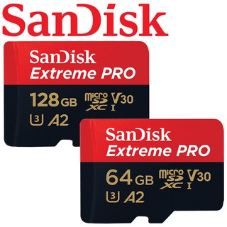 可FAT32 SanDisk 128G 64GB Extreme PRO microSDXC TF 記憶卡 A2