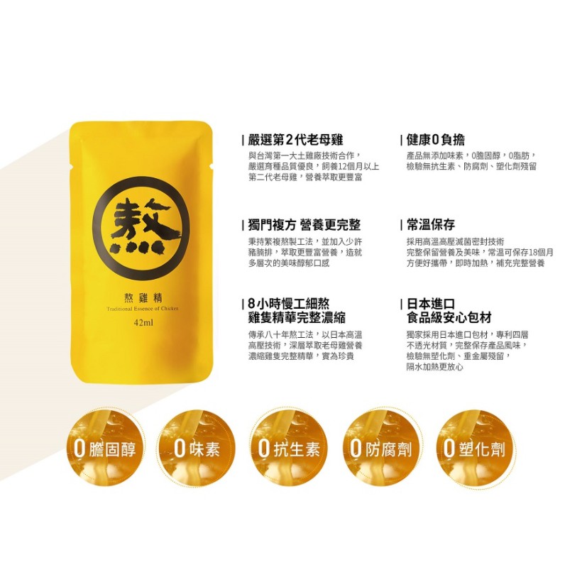 全館免運！老協珍-熬雞精常溫 42ml /1包 (徐若瑄代言 滴雞精)-純雞口味、豬+雞口味