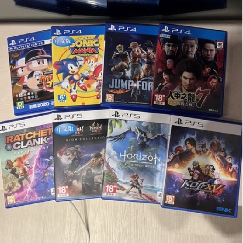 售PS4/5遊戲片(克拉克、仁王、地平線、KOF15、野球、音速小子、jumpforce、人中之龍)