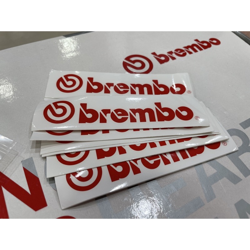 義大利BREMBO原廠貼紙 原裝貼紙 白底紅字