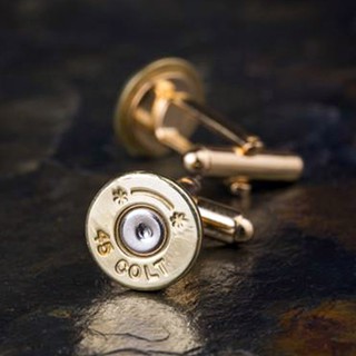 美國 Bullet .45 手槍子彈袖釦（黃銅）襯衫西裝金屬個性袖釦 cufflinks 父親節 男生男性老公男朋友禮物