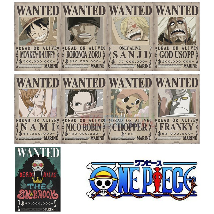 單位日貨 絕版日本正版onepiece 海賊王航海王草帽海賊團2年後5億貝里懸賞令海報日本製 蝦皮購物