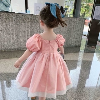 女童連身衣 女童洋裝寶寶夏裝2022新款兒童裙子網紅公主裙小女孩洋氣網紗裙