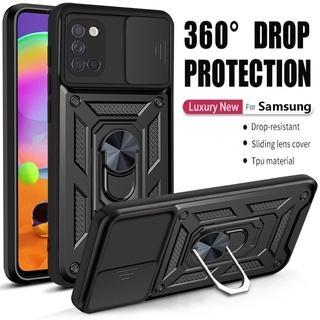 SAMSUNG 適用於三星 Galaxy A31 A51 A71 M51 A11 A21S 防震手機殼護甲環外殼支架支架