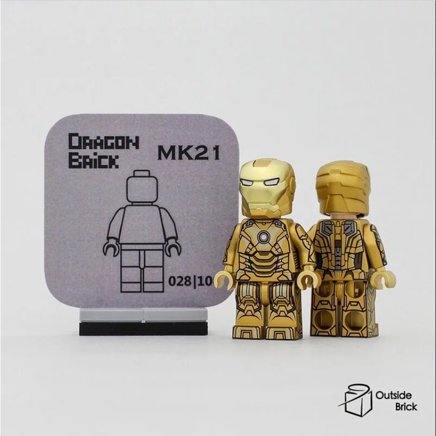 【Outsidebrick】第三方樂高人偶 龍牌[Dragonbrick]  鋼鐵人MK21