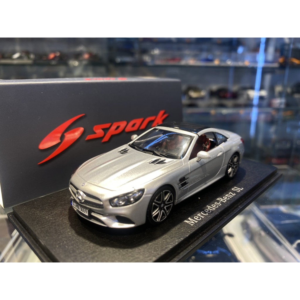 吉華科技＠Spark S8180 Mercedes-Benz SL 銀色 1/43 (樹酯車)