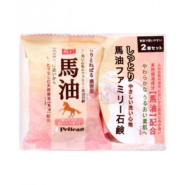 日本品牌【倍利康石鹼】馬油肥皂 2入
