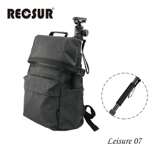 RECSUR 銳攝 Leisure-07 人體工學網狀透氣背墊 雙邊快速扣環設計 套組(含單腳架)