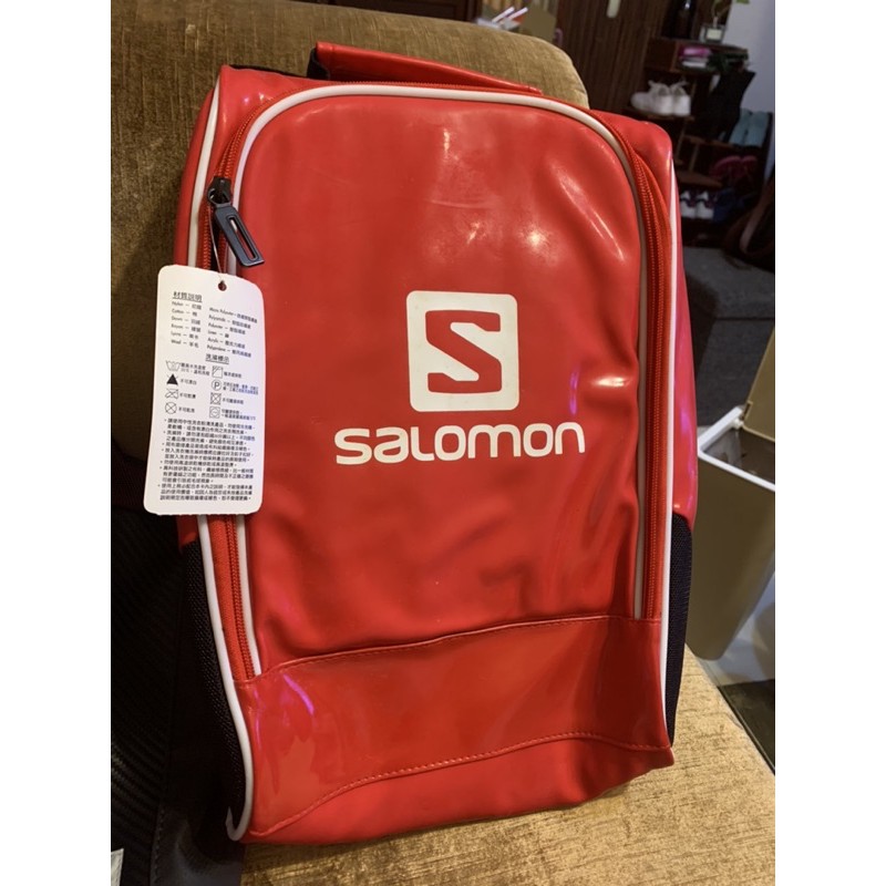 Salomon紅色鞋袋