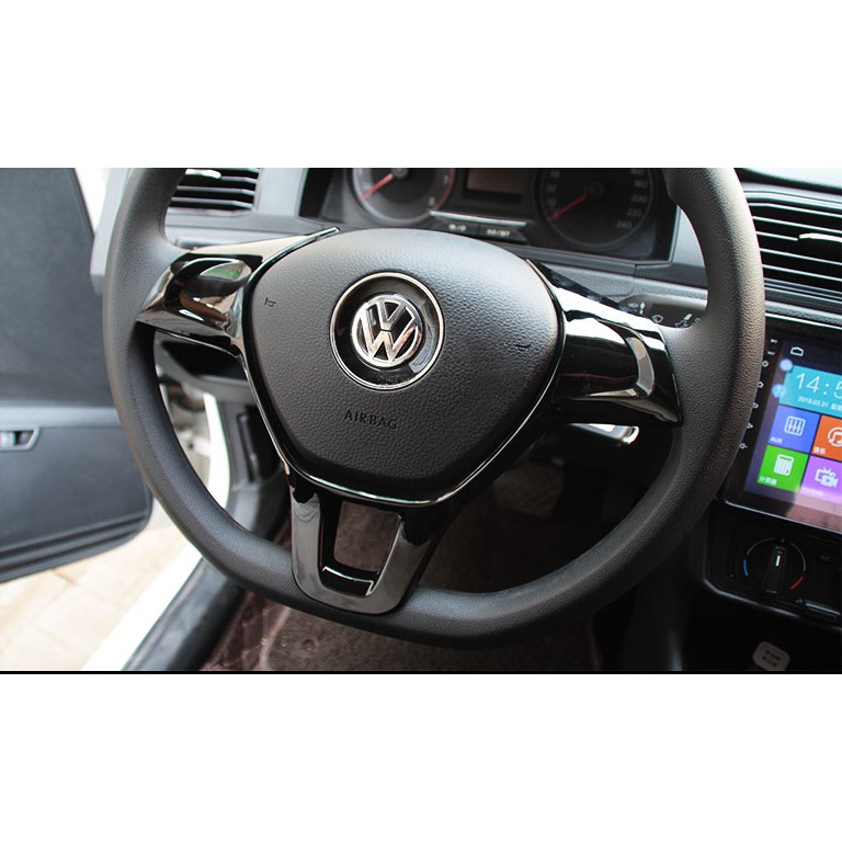 福斯 VW GOLF 7 New POLO 6R 6O TL/CL版本 ABS電鍍 方向盤 飾片