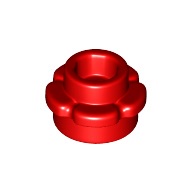 磚家 LEGO 樂高 紅色 1x1 Plate Round 薄板 圓形 花 附花型邊緣 花瓣 花朵 小花 24866