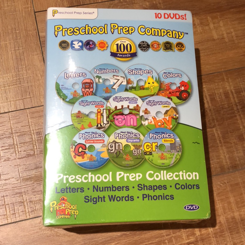 Preschool Prep DVD 2018正版 完整版10片 基礎/常見字/自然發音