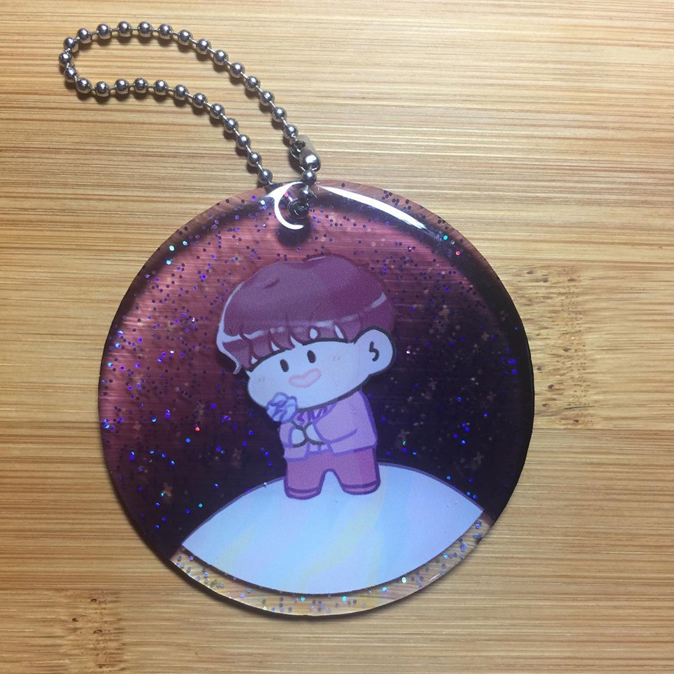[完售展示] 宇宙小王子—韓彬滴膠閃閃壓克力吊飾