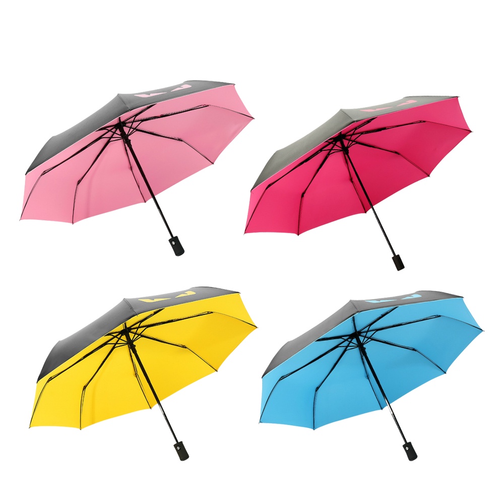 小惡魔雨傘 收三折晴雨傘 黑膠傘 全自動傘 陽傘 雨傘 折疊傘 防曬 防紫外線 遮陽傘 傘