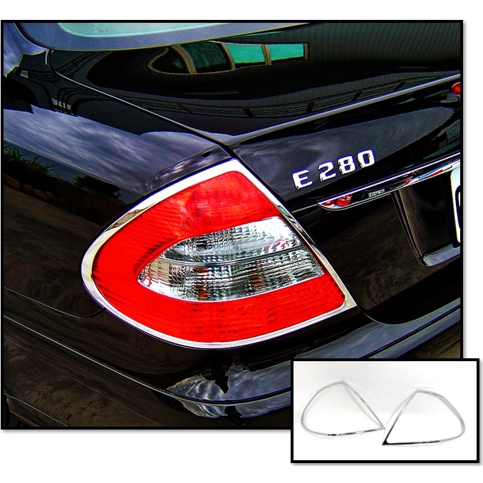圓夢工廠 Benz 賓士 E W211 E200 E220 E240 E280 E55 後燈框 尾燈框 鍍鉻銀 車燈框