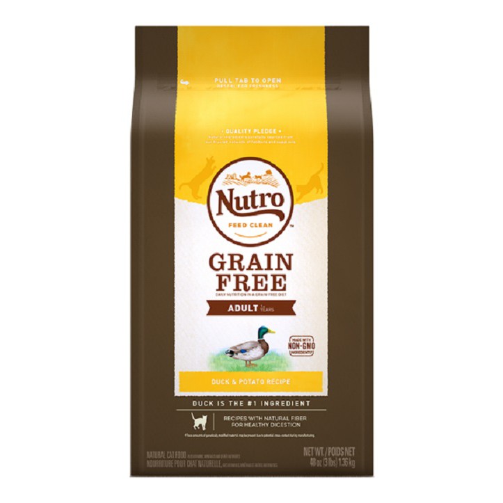 美士 Nutro《成貓無穀低敏配方-/鴨肉+馬鈴薯》14磅 成貓飼料 化毛貓飼料 強效化毛貓飼料 貓糧